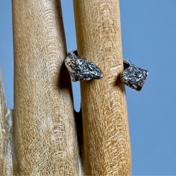 Sᴛᴇʀʟɪɴɢ Sɪʟᴠᴇʀ Fᴇʀʀᴇᴛ/Wᴇᴀsᴇʟ Wʀᴀᴘ Sᴛʏʟᴇ Rɪɴɢ - Picture 2 of 15